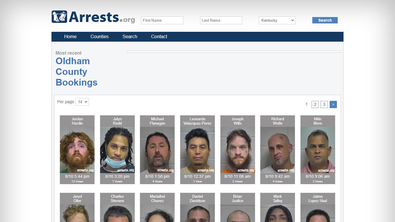 Oldham County Arrests and Inmate Search